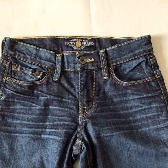 Lucky Brand size 25 Blue Jean Denim Boot cut zipper 5 pocket Excellent Condition - Picture 6 of 10